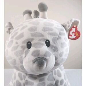 TY 16 INCH 2017‎ Gracie gray and white giraffe RARE BEANIE PLUSH BABY COLLECTION